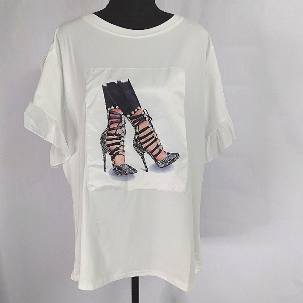 Strapping Blingy Heels with Pearl's Top